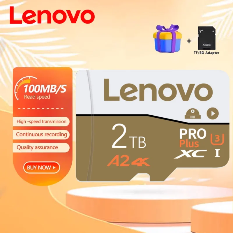 Lenovo 2TB Extreme PRO UHS-I V30 Micro TF SD Card SDXC Card 1TB 512GB 256GB 128GB SD Compatible with Nintendo Switch Camera memory card