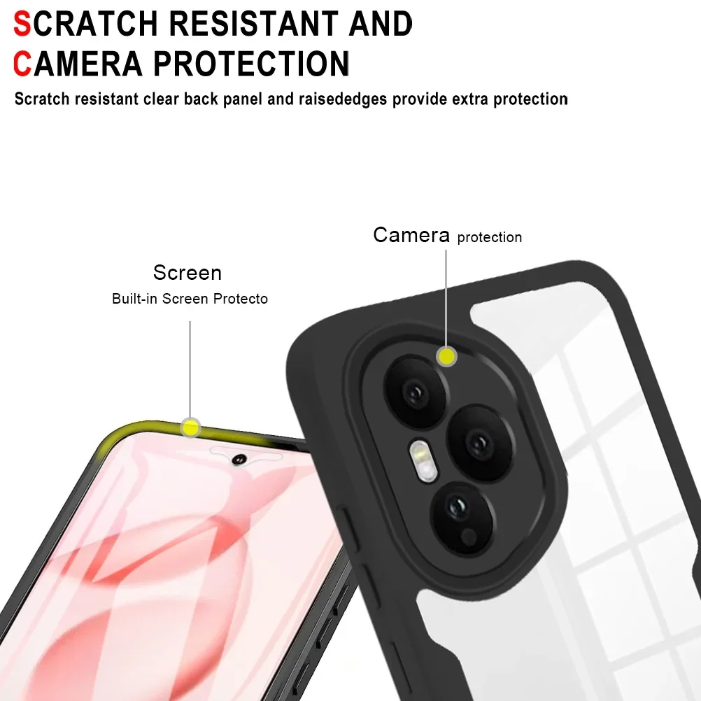 Luxury 360° Full Body Shockproof Silicone Phone Case with Screen Protection Film