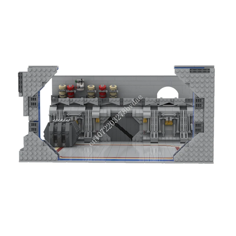 

1384PCS Customized MOC Space Battle Hangar Showcase Module Model Building Blocks Technology Bricks DIY Assembly Toys Xmas Gifts