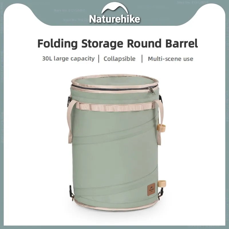 

Naturehike 30L Folding Storage Barrel Outdoor Ultra Light Portable Camping Travel Large Capacity Clothing Debris Storage Barrel