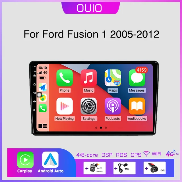 8GB+128GB Carplay Radio For Ford Fusion 1 2005 200 2007 2008-2012 Car stereo Multimedia Player Android Auto GPS navigation 2DIN