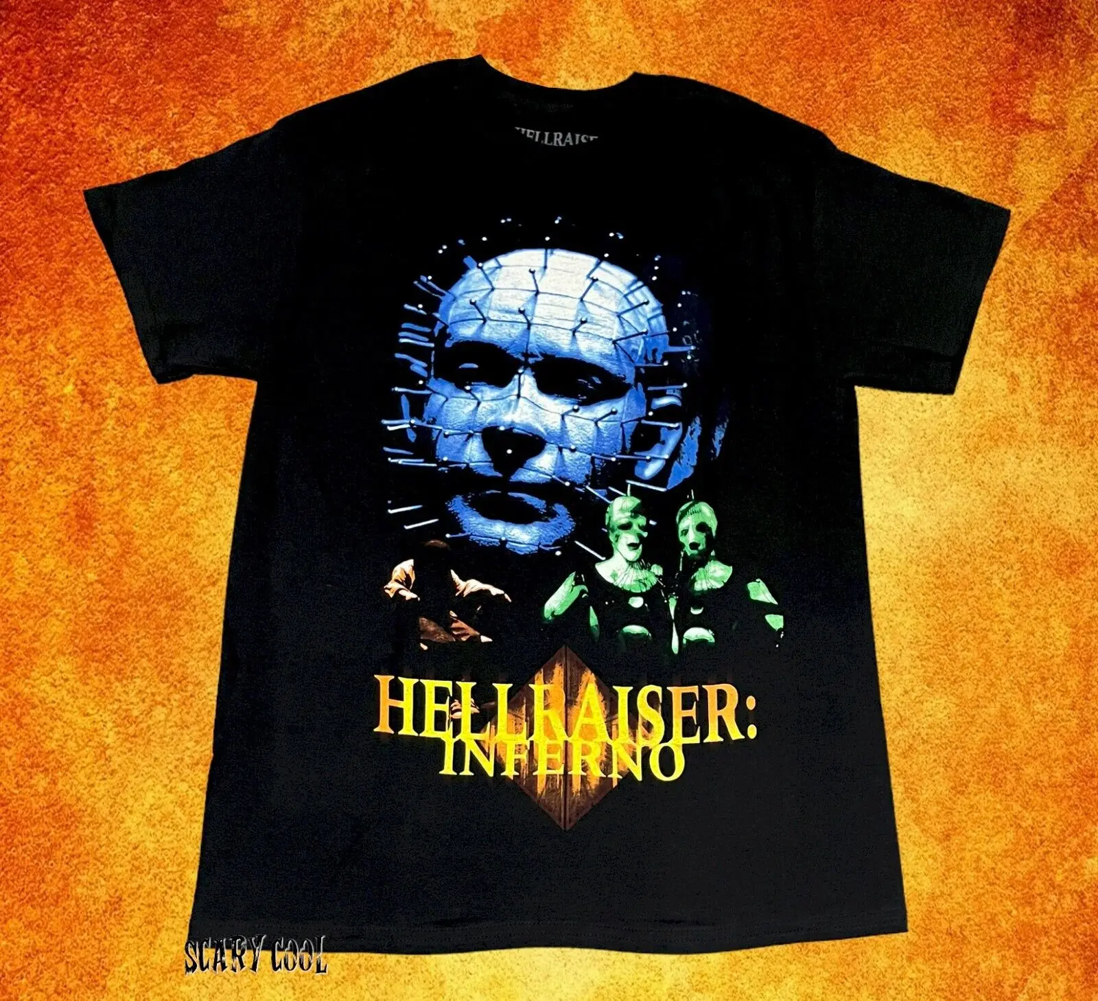 New Hellraiser Inferno 2000 Pinhead Black Mens Vintage T-Shirt