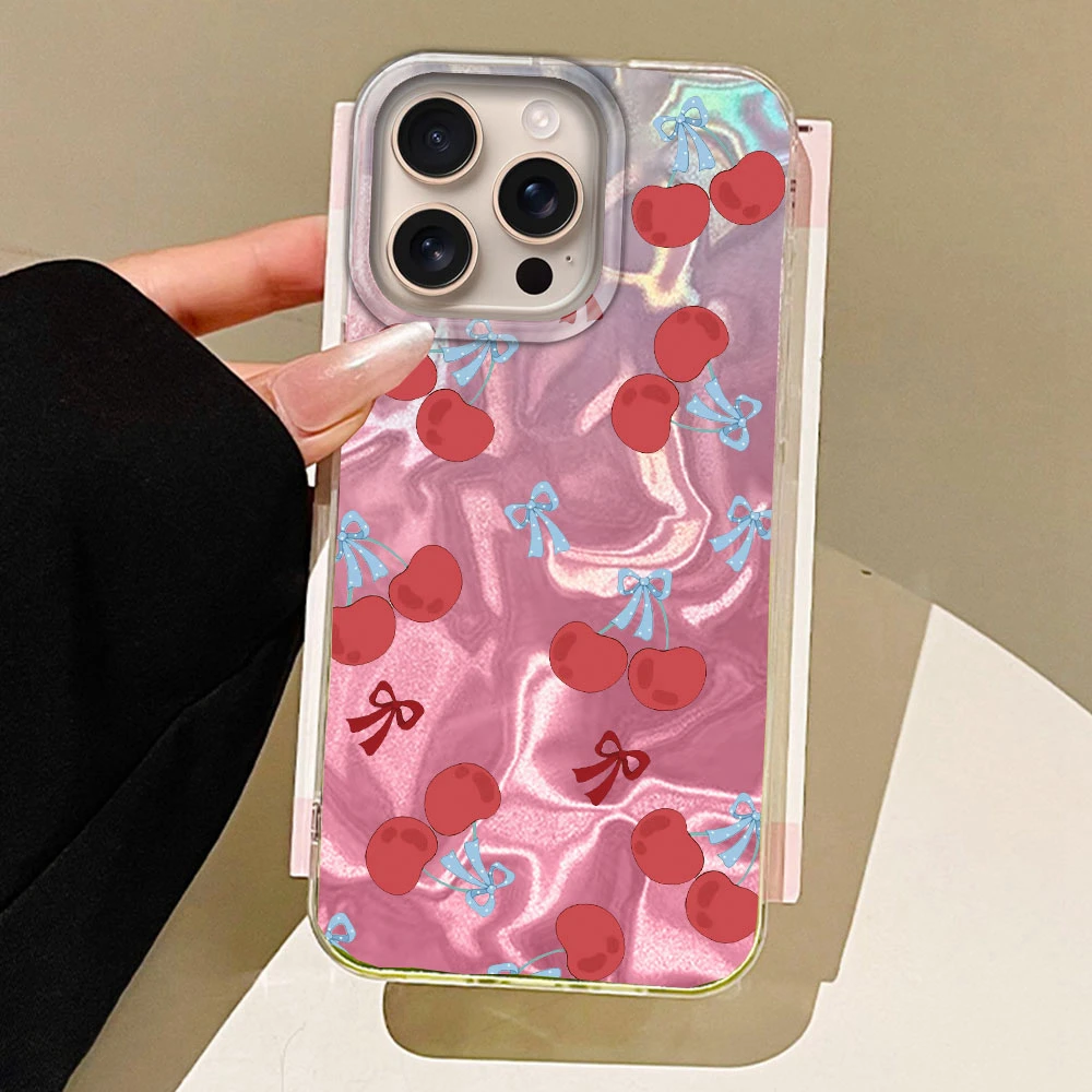 Red Cherry Summer Fruit Silicone Phone Case