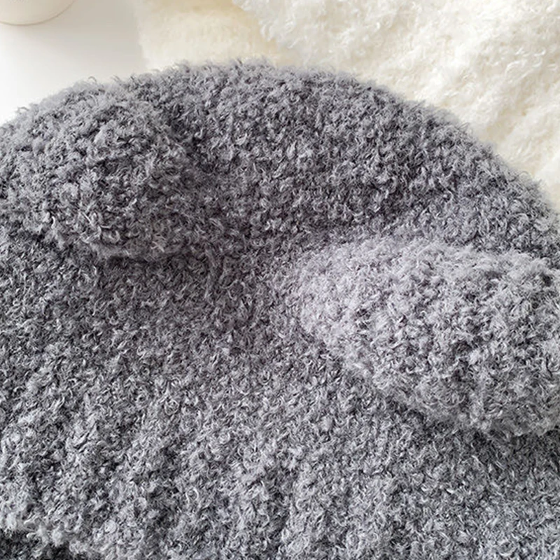 New Bear Ear Knitted Hat Women Winter Thicken Warm Plush Ear Protection Bonnet Cap Headgear Fashion Windproof Beanies Hat winter hat knitted earflap hat knit beanie hat