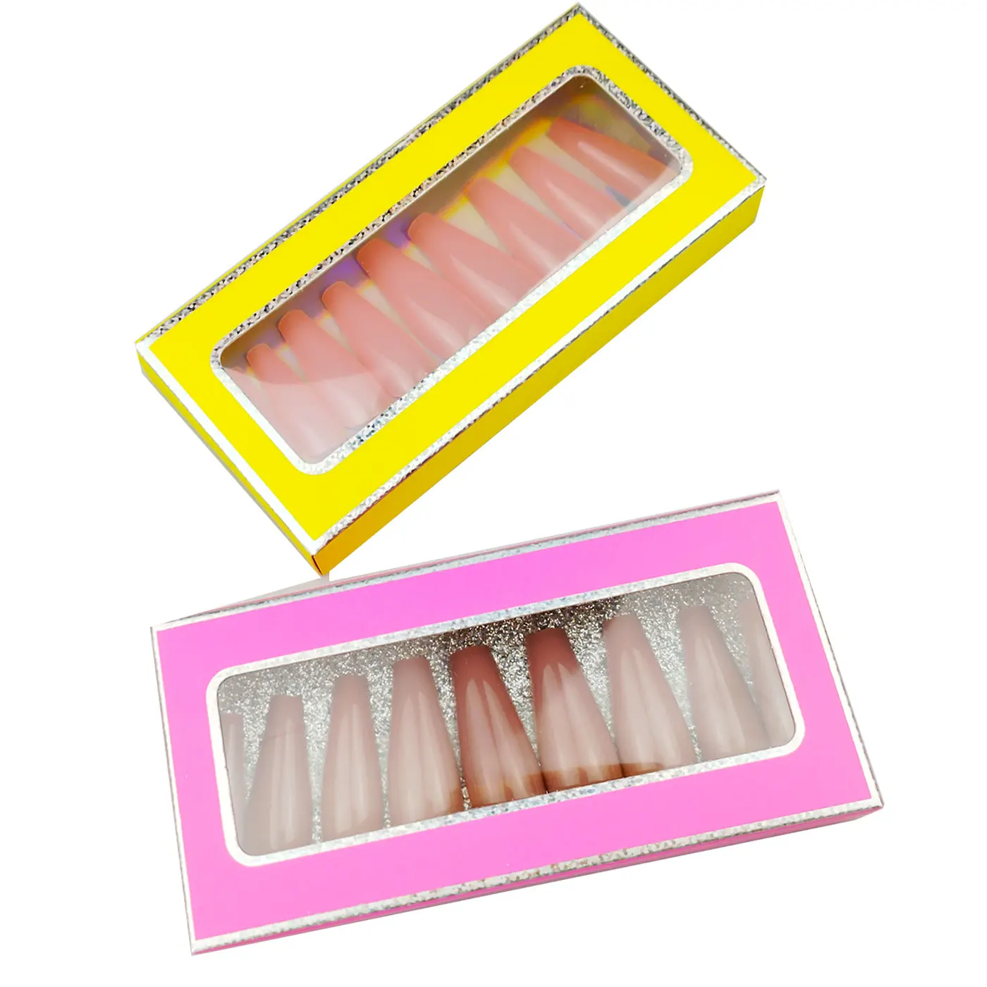 Nail Boxes For Packaging Empty Paper Wholesale In Bulk Custom Private Logo New Design 10/50 Pieces Press On Nails Packaging Box 5