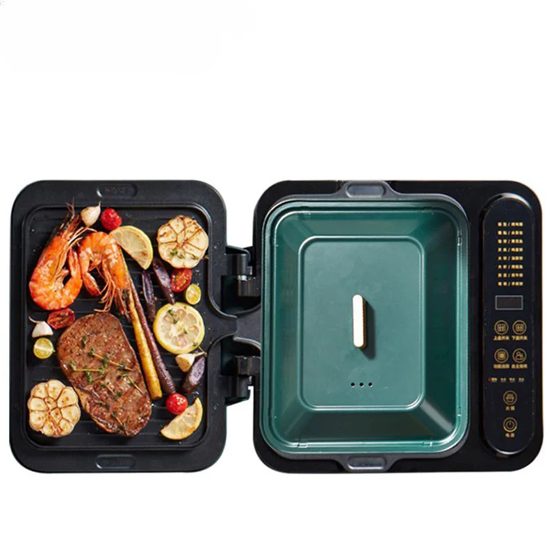 DMWD Household Double Side Heating Electric Skillet Crepe Pancake Maker Automatic Pizza Pie Machine Baking Tray Hot Pot 2 in 1