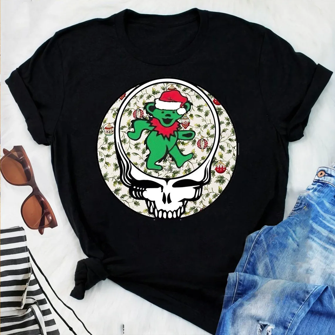 Grateful Dead Christmas T-Shirt Tee Uomo Full Size S-5Xl Vn1423