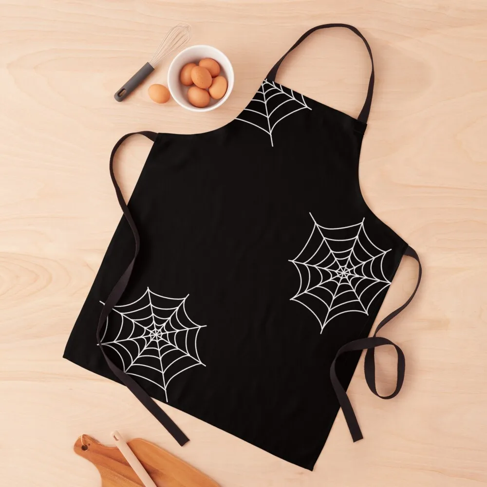 

Halloween Lover, Cobweb Pattern Apron Kitchen Household Items Apron For Women Aprons For Man Costume Waiter