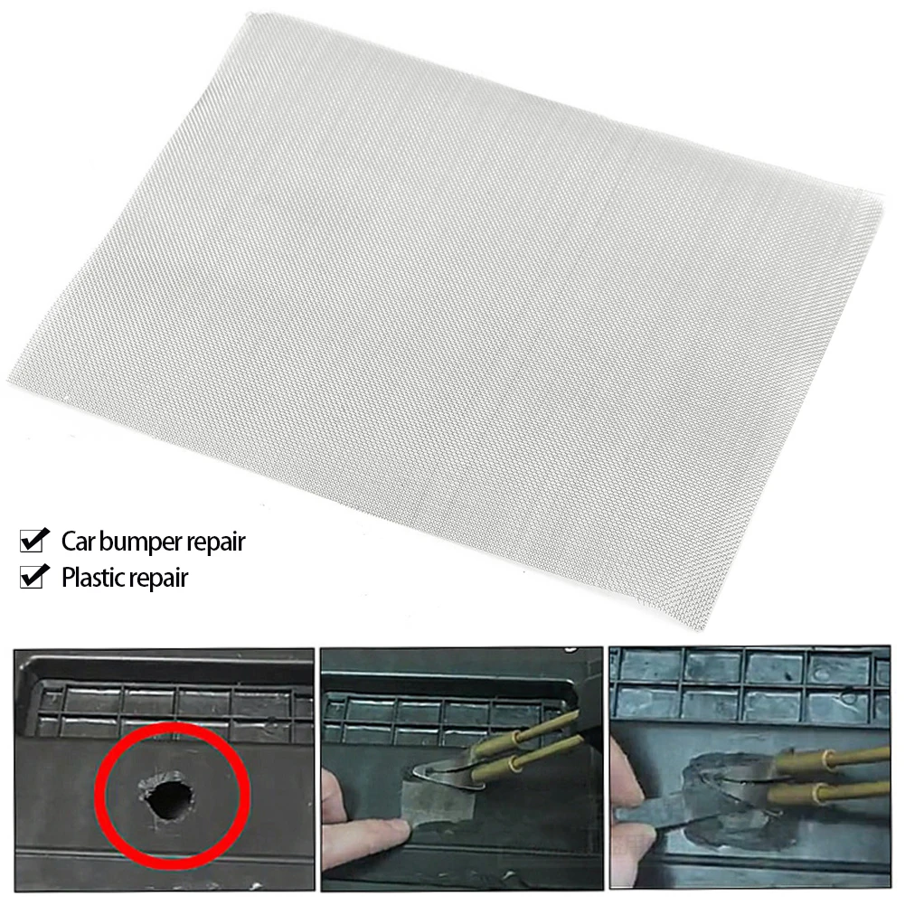 

1Pc Car Wave Box Repair Mesh Car Bumper Repair Mesh Patch Steel Net for Plastic Hole Repair Moulding 15x20cm