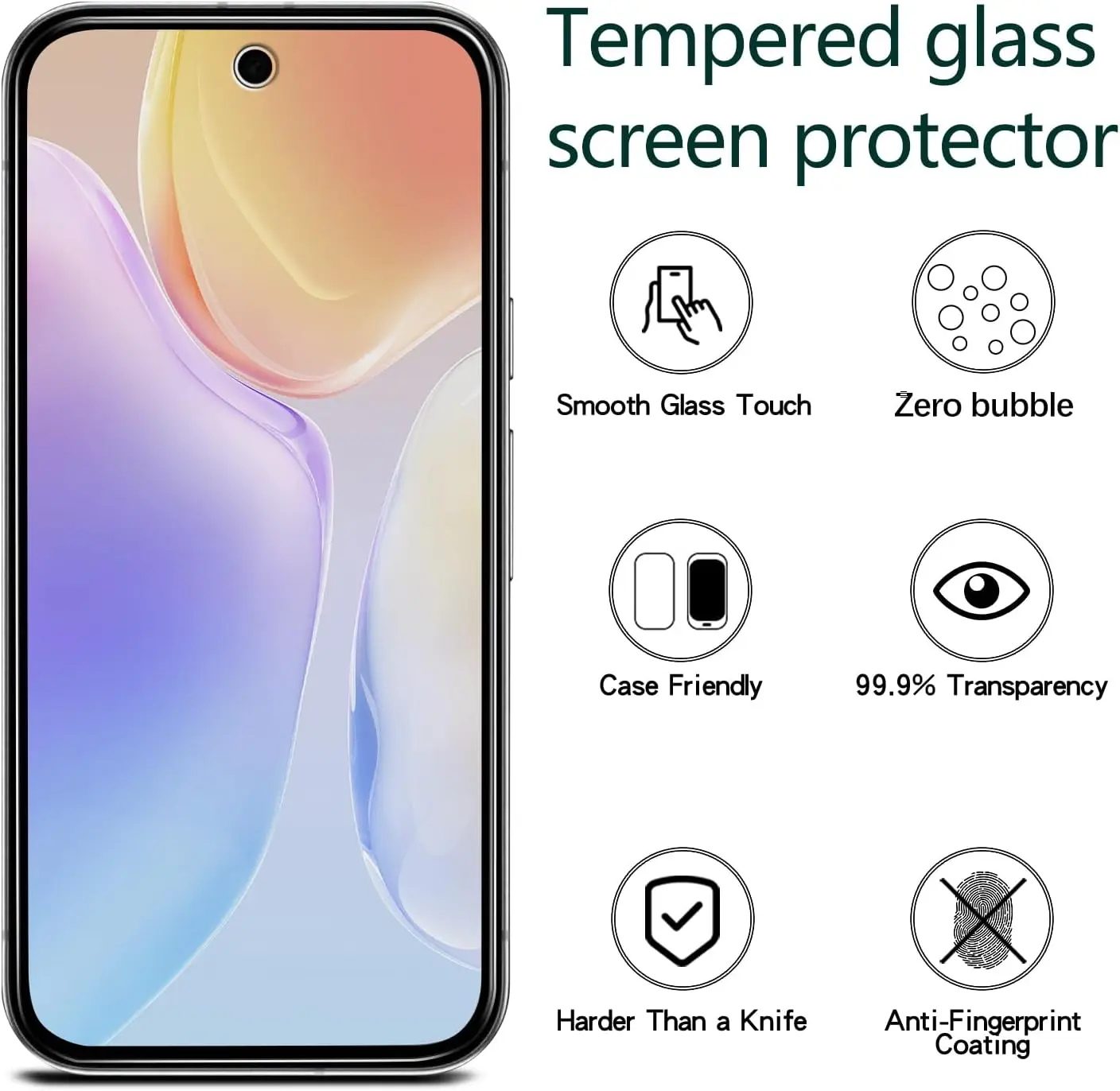 Enhanced Privacy Screen Protector Set - [Anti-Spy Tempered Glass] Durable, Anti-Scratch, Bubble-Free (2-Pack)