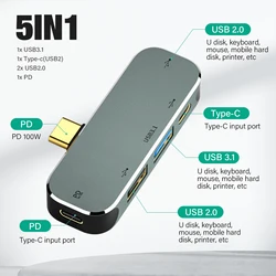 Ultra - Compact 4K HDMI USB - C Docking Station with 100W PD Fast Charging and High - Speed Data Transfer (Style 4)