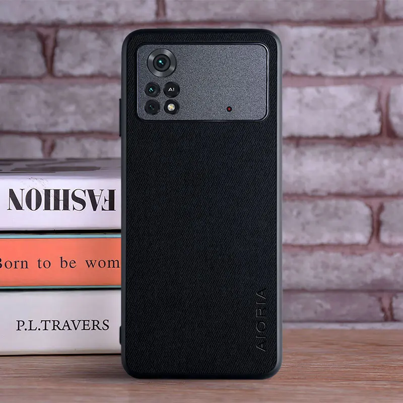 Luxury Textile Leather Skin Soft Phone Cover Case