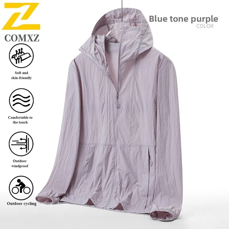 Outdoor UV Protection Jacket UPF50+ Ice Silk Waterproof Multiple colors Skin Hoodie Summer Lightweight Sun Hoodie for Men Women