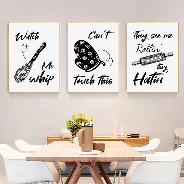 Kitchen Prints Wall Art Picture Minimalistic Funny Quote Print Poster Decor