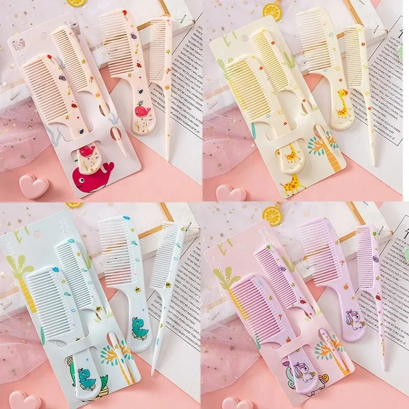 2Pcs Kids Hair Comb Set For Girls Hair Cartoon Baby Chil,Hair Comb,Hair Comb Set
