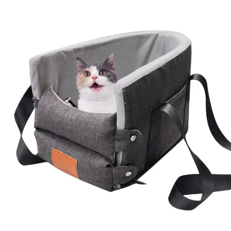 

Dog Car Seat Cozy Center Console Puppy Booster Seat Portable And Detachable Pet Bucket Elevated Seat Bed For Small Medium Dogs