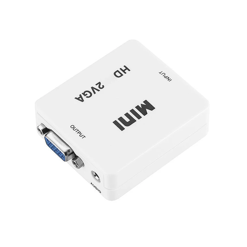 Video Converter Mini HDMI-Compatible to VGA 1080P Full HD For PS3 XBOX STB PC Laptop HDTV Projector DVD 3.5mm Audio Jack hdmi to vga adapter cable vga to hdmi converter