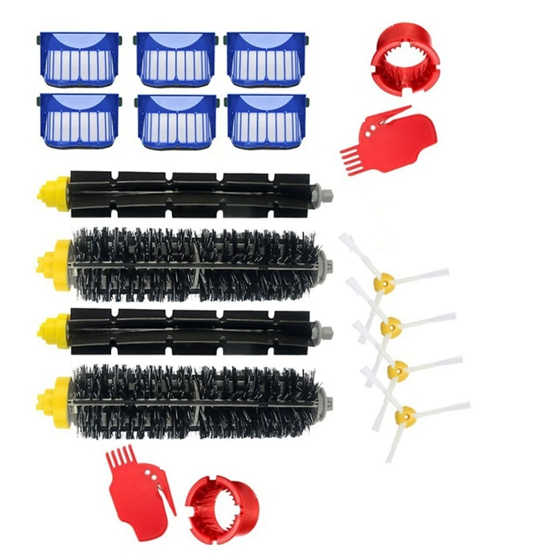 

Replacement Accessories Kit For Irobot Roomba 600 Series&500 Series,Filter/Side Brush/Bristle&Flexible Beater Brush