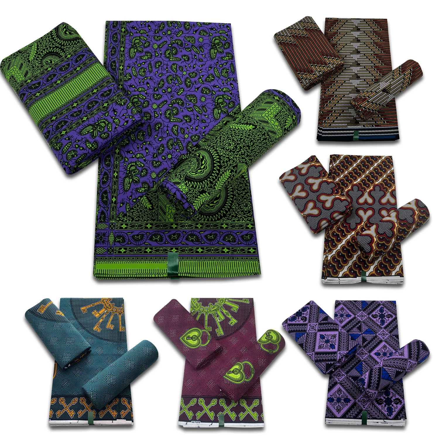 

Оптовая цена, зеленая зернистая ткань, настоящий Африканский зернистый материал, 100% хлопок, мягкий Классический восковой материал