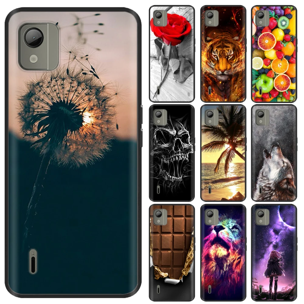 Per Nokia C110 Custodia In Silicone Morbido Tpu Fundas Per Nokia C110 4G Cover Per Telefono Per Nokia C 110 Cover Antiurto Nera Para