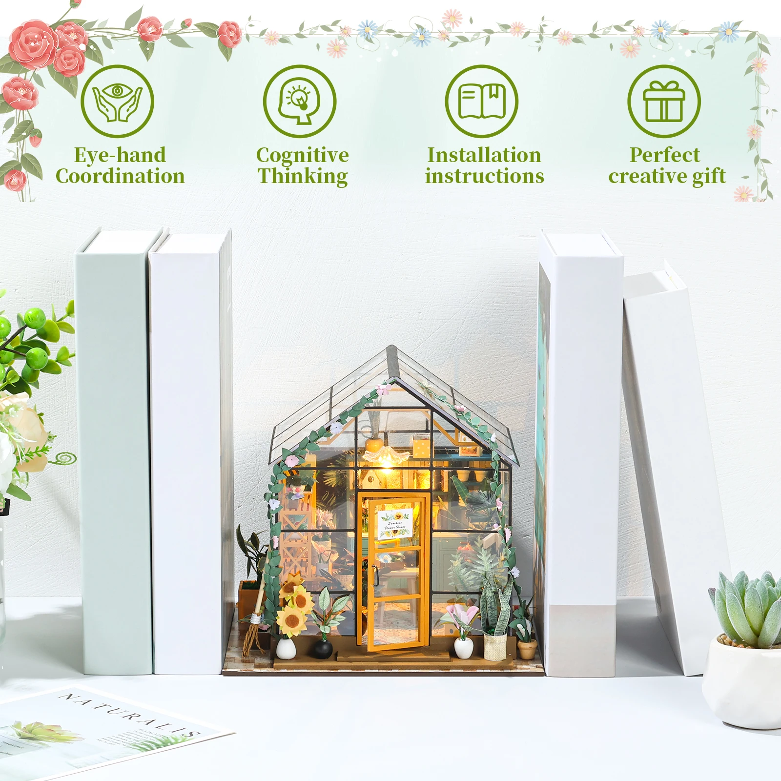 Casa Bambole Miniatura Fai Da Te - Kit Legno Puzzle 3D Con