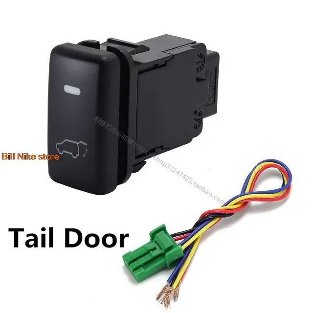 For Toyota PRADO 2003-2009 Front Fog Light LED DRL Heating Up Tail Gate Radar Parking Sensor Switch Button with Wire Pink