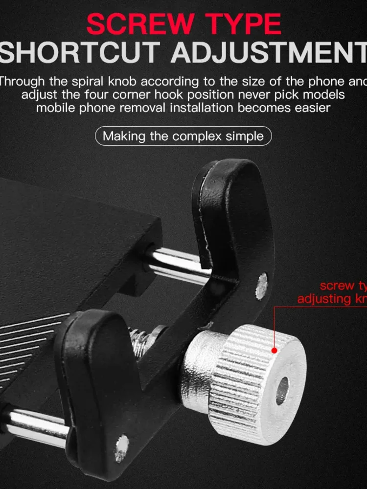 Universal Bicycle & Motorcycle Phone Mount - Durable Metal Holder for Mobile Devices on Handlebars