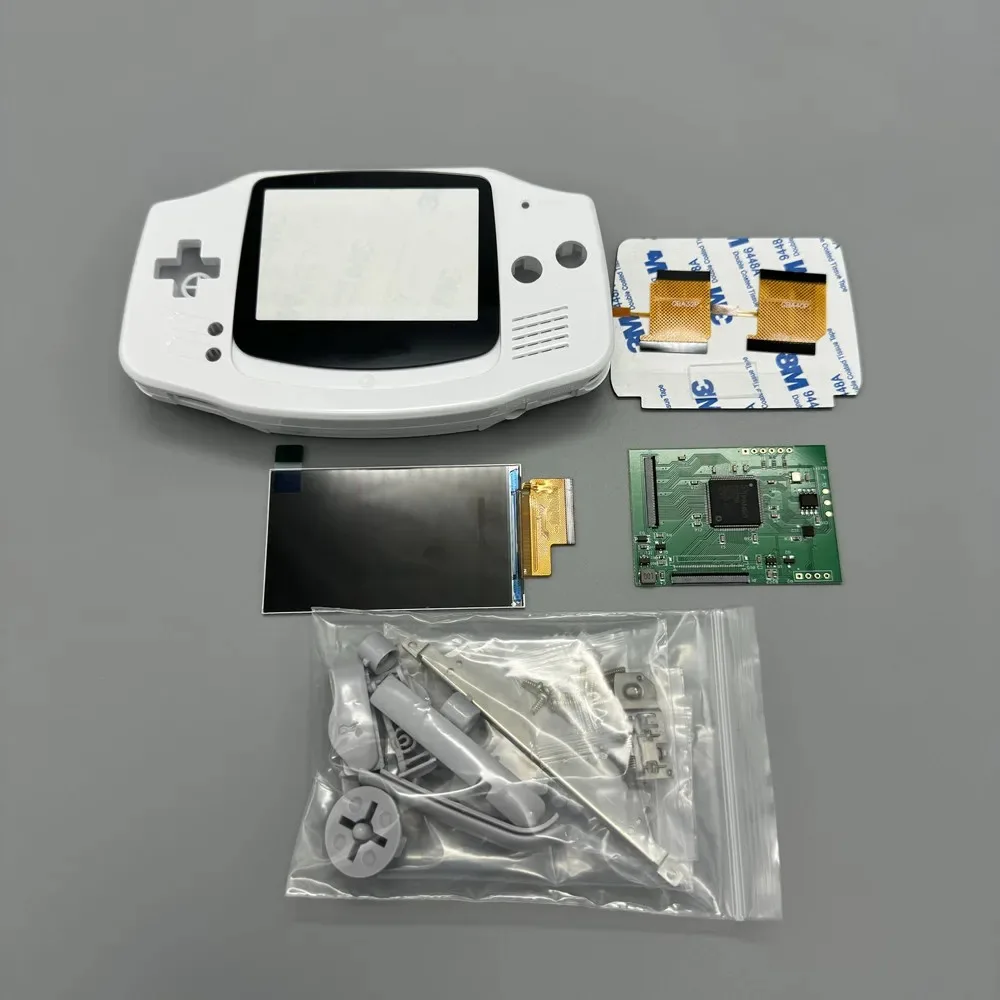 

GBA IPS LCD no cut shell required easy to install 2.9 "IPS high brightness LCD and shell kit for Nintendo Gameboy advance GBA