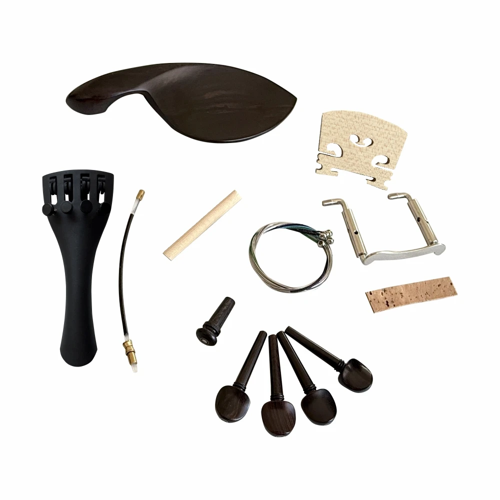 4/4Unfinished White Violin Natural Dried Maple Back Spruce Top solid wood DIY white violino Ebony accessories Factory