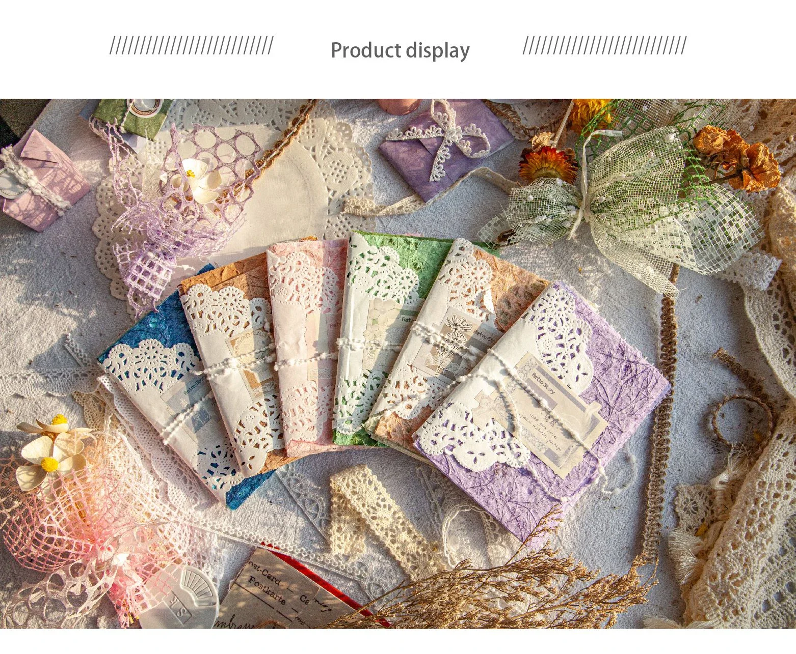 Jianwu 16 Blatt Wolken garn Serie Vintage hohl gemischtes Material Dekor Material Papier kreative DIY Journal Collage Briefpapier – Detail 10