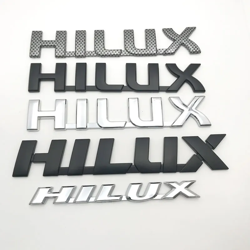 3D ABS 플라스틱 탄소 섬유 Hilux 로고 자동차 스타일링 배지 엠블럼 데칼, Toyota HILUX 자동차 액세서리, 1 개