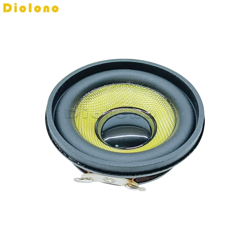 Audio Speakers 2pcs 4 Ohms 5W 52mm Round 16 Core Dual Neodymium Magnetic Waterproof 2 inch Yellow Glassfiber Black