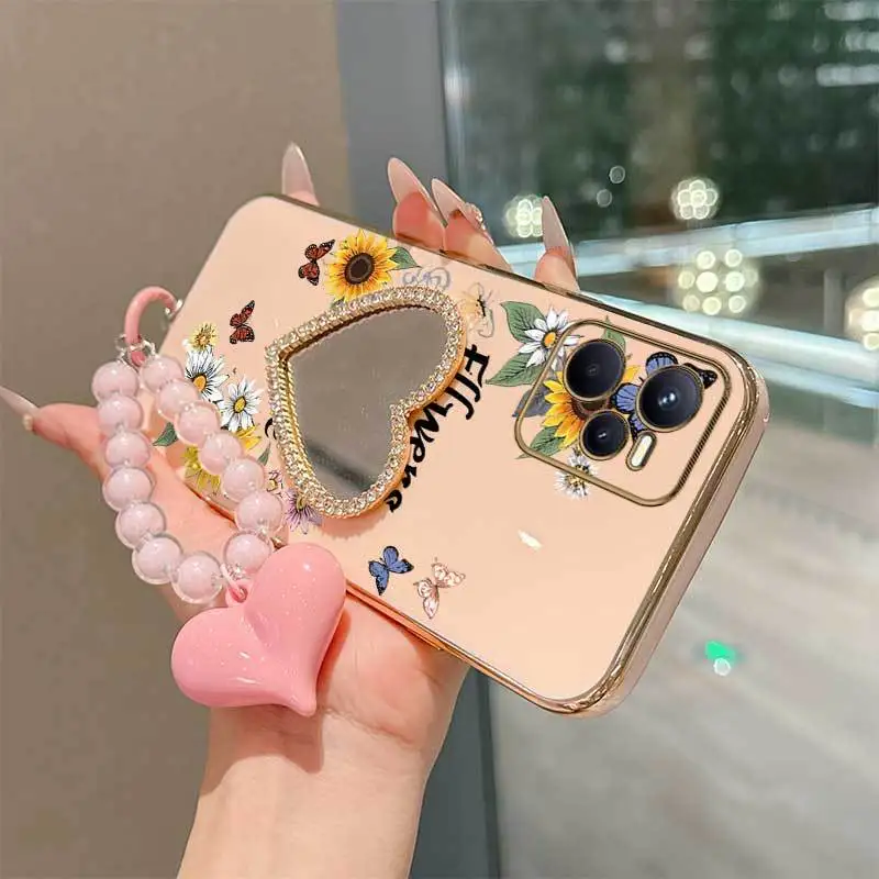 Floral Butterfly Dance Phone Case Set with Lanyard and Stand