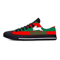 South Sydney Rabbitohs Low Top Sneakers Mens Womens Teenager Casual Shoes Canvas Shoes 3D Print Breathable Lightweight shoe 2