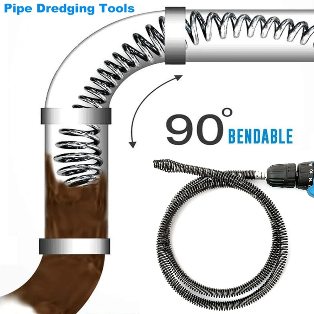 Pipe Dredging Tool Spring Pipe Sewer Unblocker Sinks Basin Pipeline Clogged Remover Tools Bathroom Kitchen Drain Cleaner sewer pipe unblocker pipe cleaner brush
