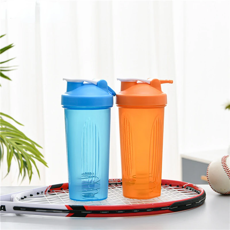 2pc 20oz White Black Protein Drink Shaker Bottle Sport Exercise Mix Cu