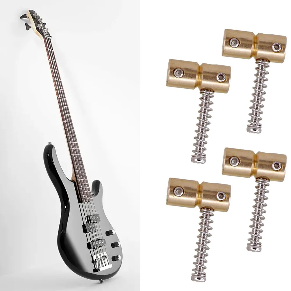 

4pcs Electric Bass Bridge Saddles Brass 40g Prevent String Breakage Improve Tone For Electric Guitar Bass Replacement Parts
