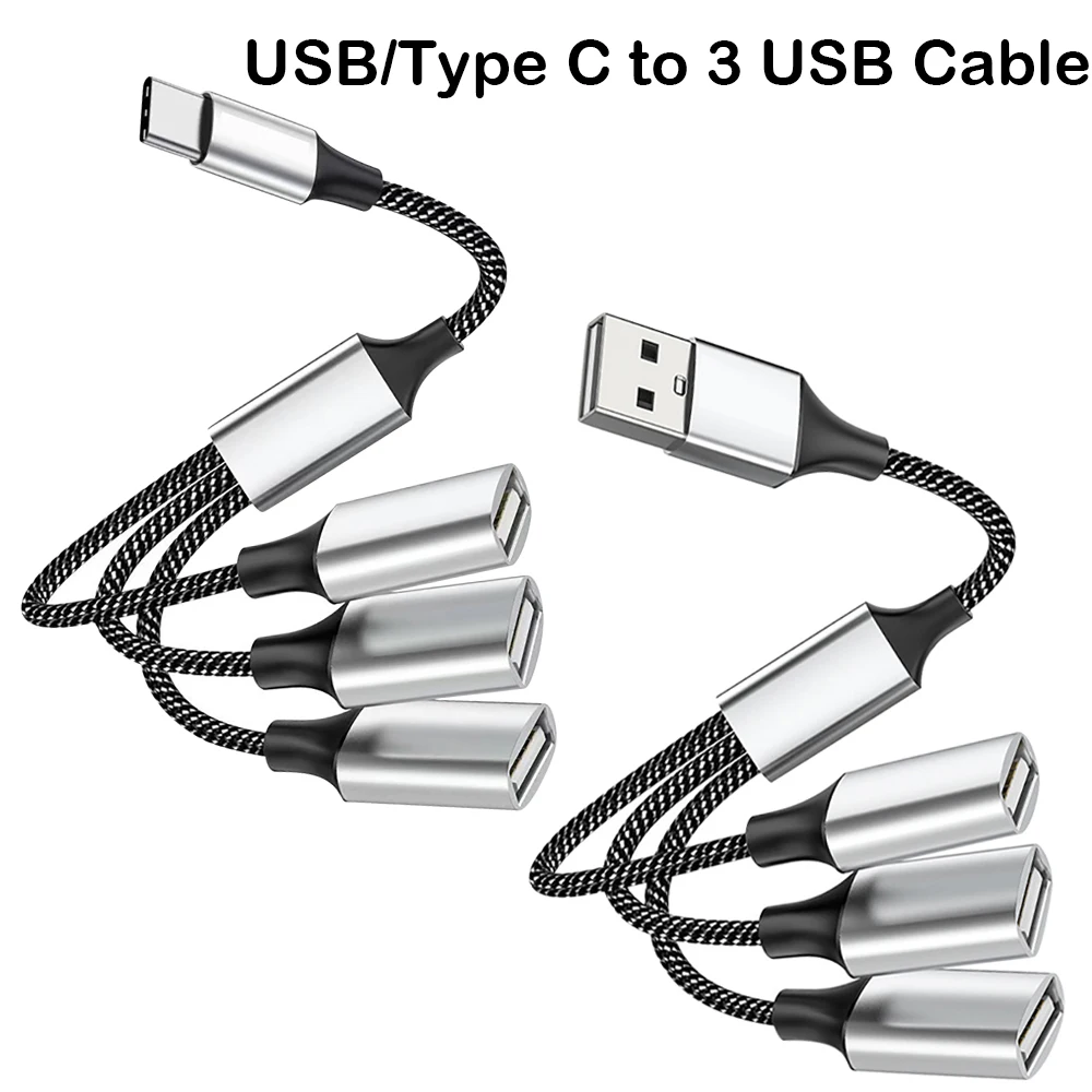 

USB Type C to 3 USB 4 Port USB Cable Splitter OTG High Speed Transfer Adapter Portable Converter For PC Laptop Macbook Pro