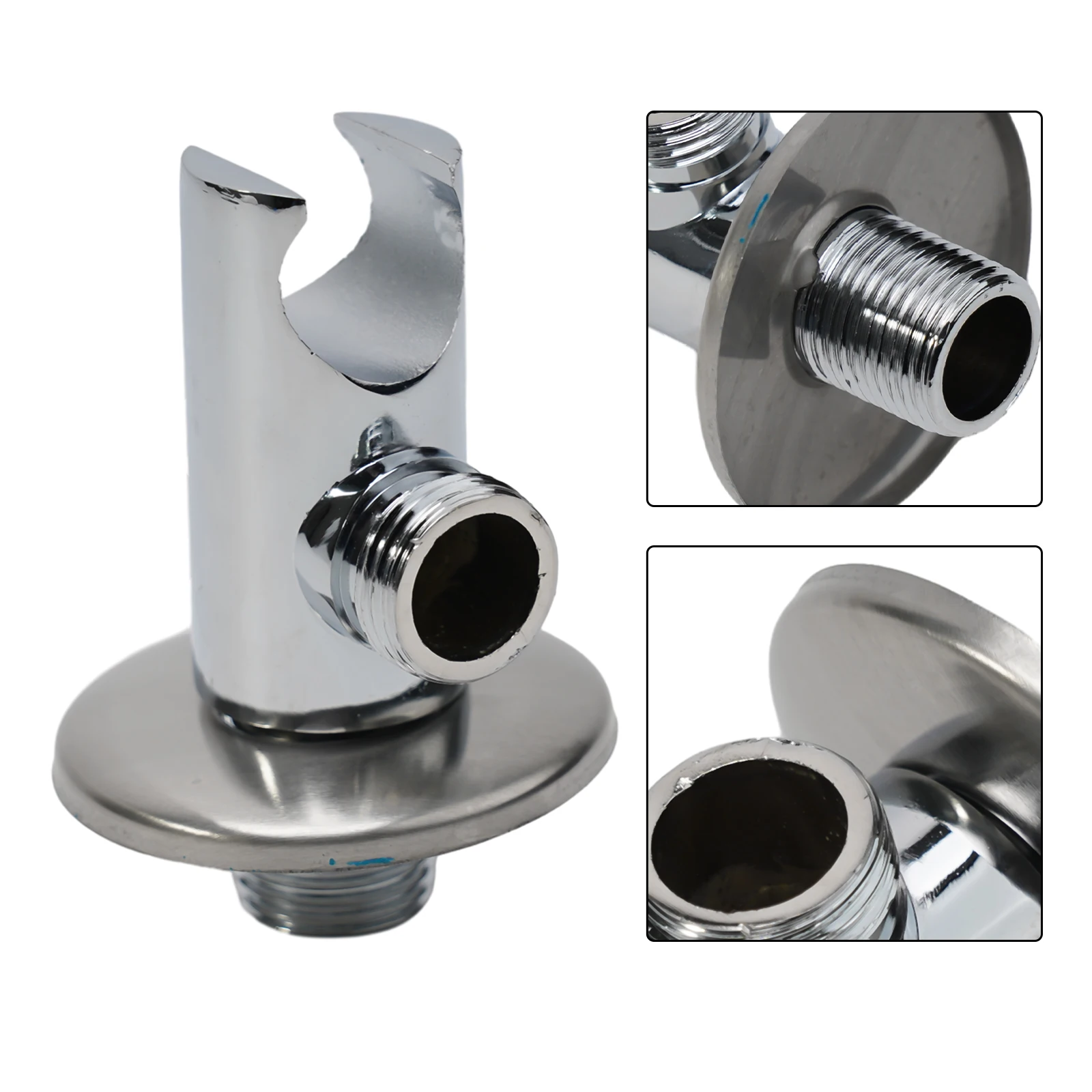 Shower Holder Bathroom Bracket Nozzle Stainless Steel Water Inlet Adapter Home Decoration