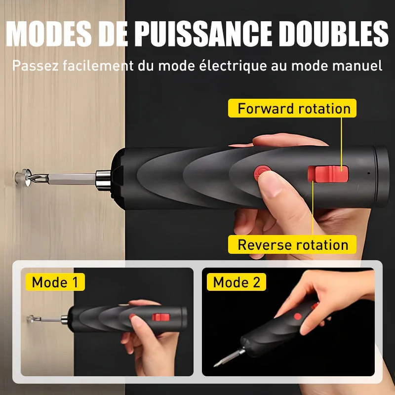 Electric Screwdriver Battery Rechargeable Cordless Screwdriver Powerful Impact Wireless Screwdriver Drill Electric Screw Driver