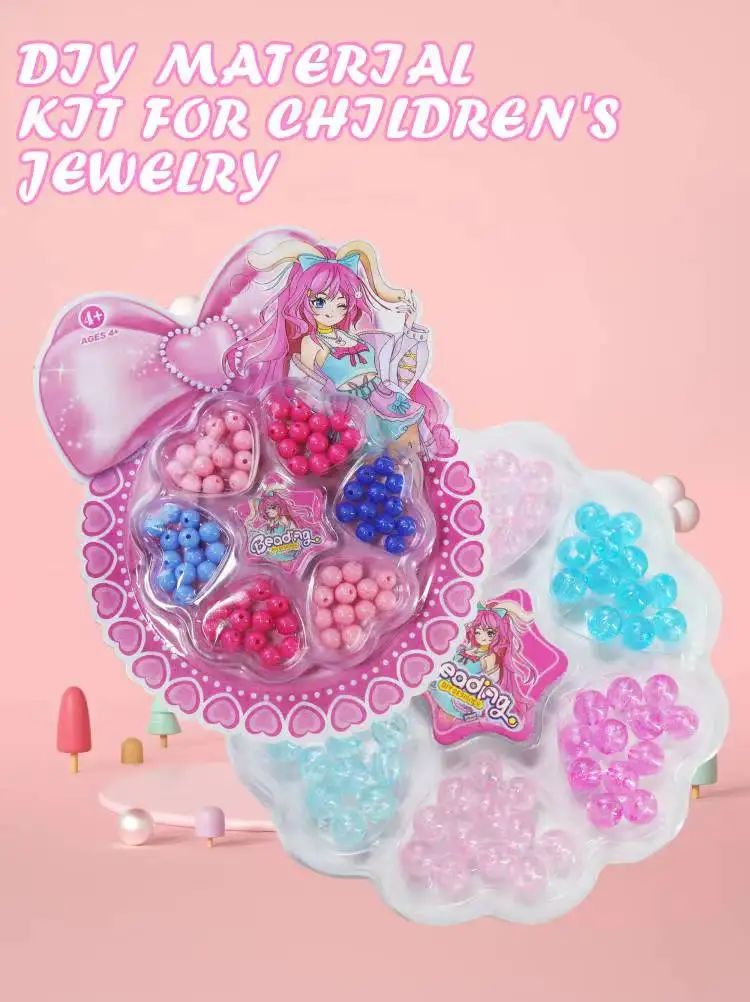 Children's Hand-beaded Educational Toy Girl Training Concentration DIY Material Bracelet 1pcs