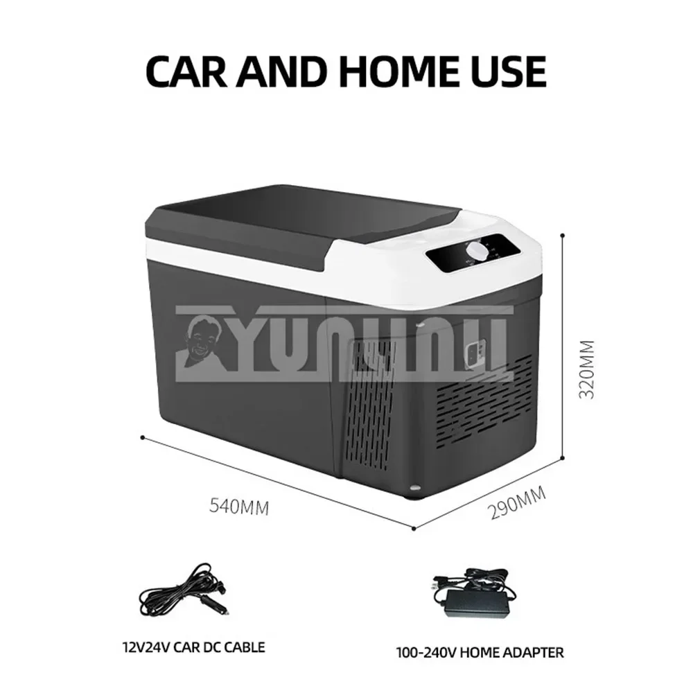 New 15L Large Capacity Car Refrigerator 12V24V Small Refrigerator For Home & Car Compressor Cooling