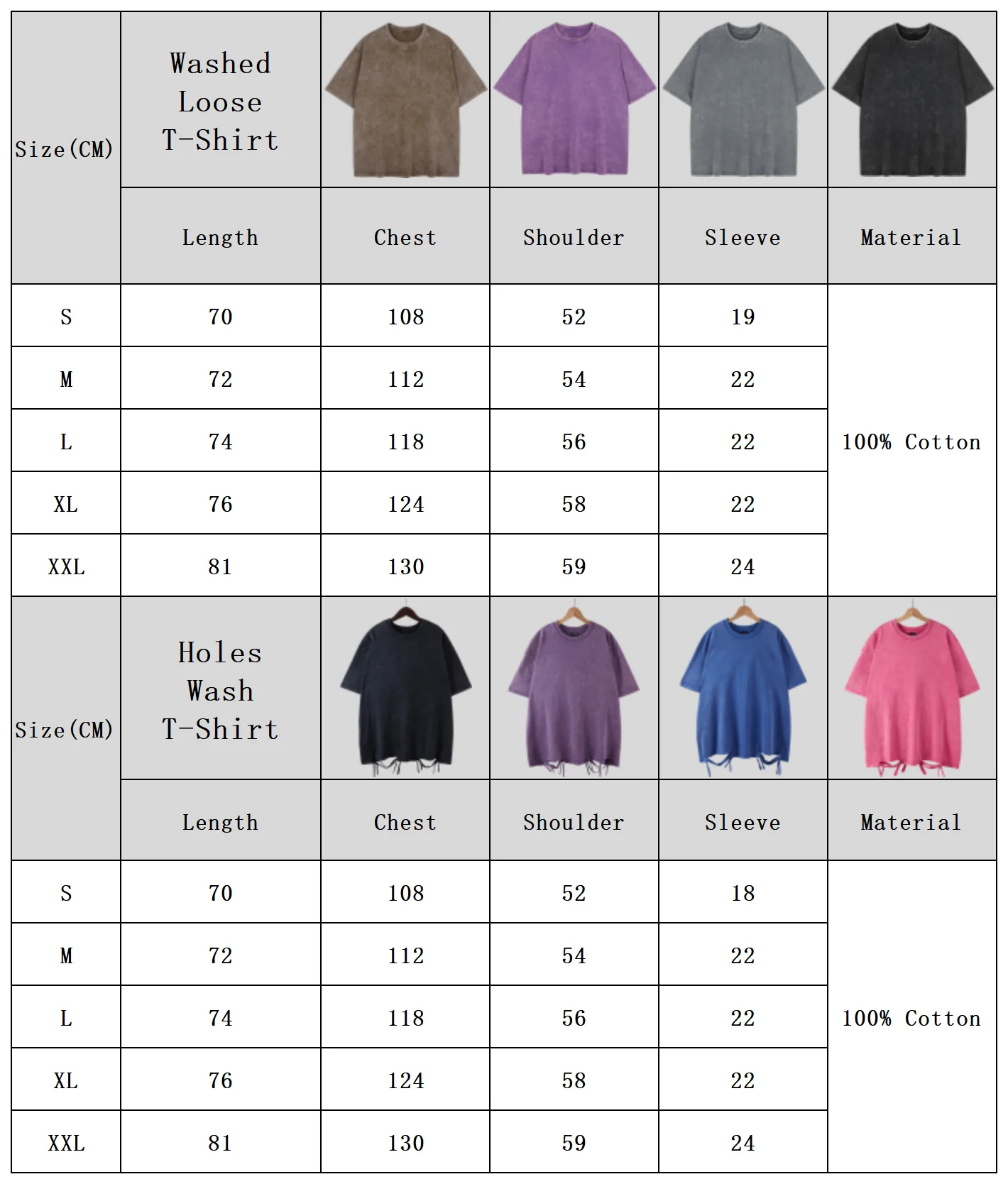 Front view of retro heavyweight washed T-shirt in solid color