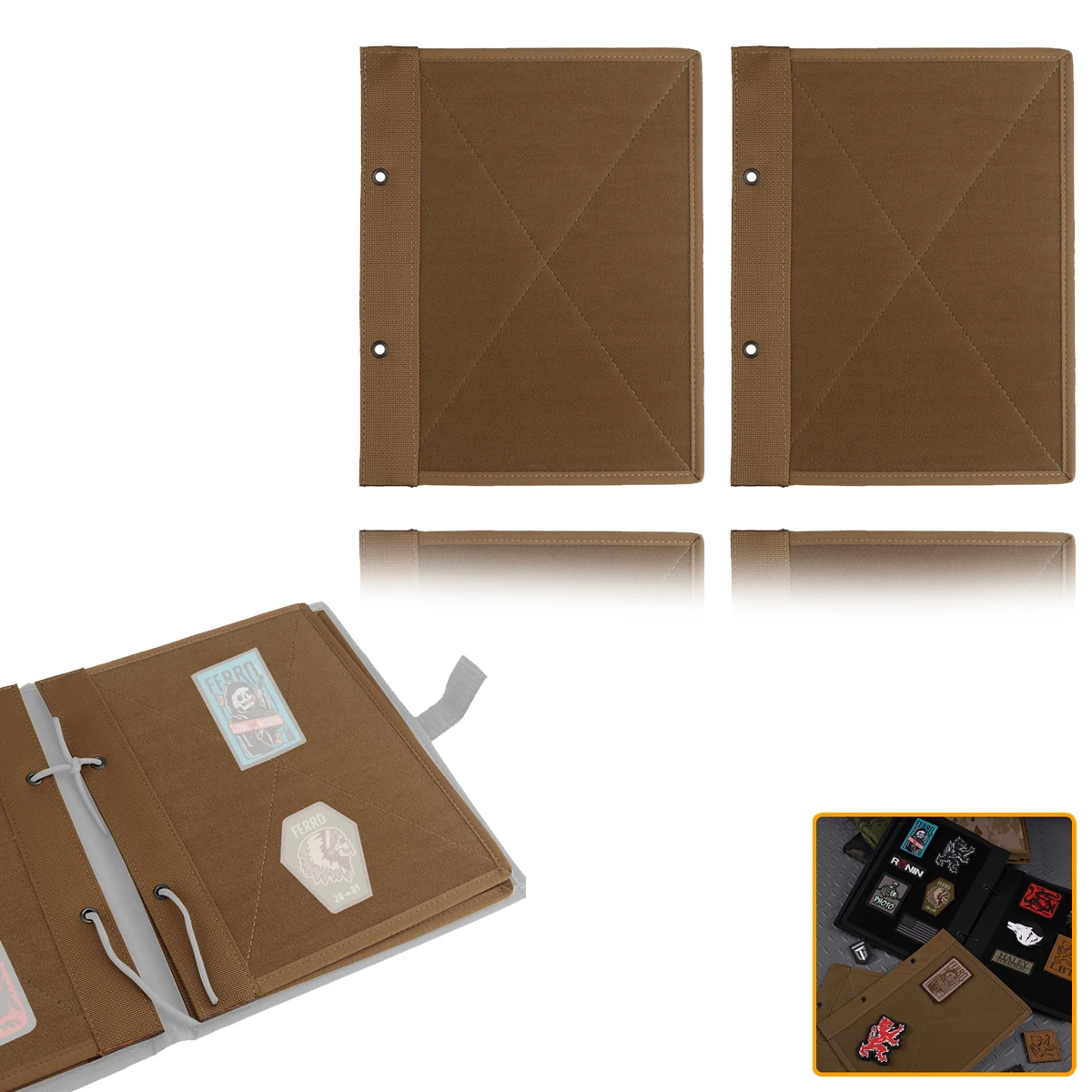 

2PCS tactical morale storage display book