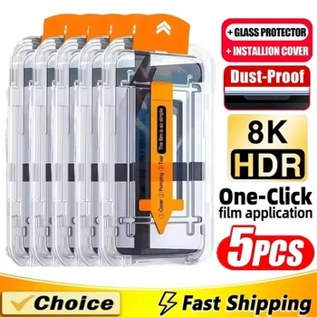 1-5PCS Protezione Dello Schermo Senza Polvere Per Samsung A17 5G A16 A15 A26 A25 A14 A13 A07 A06 A05s A05 A24 A23 A22 A12 Vetro Temperato