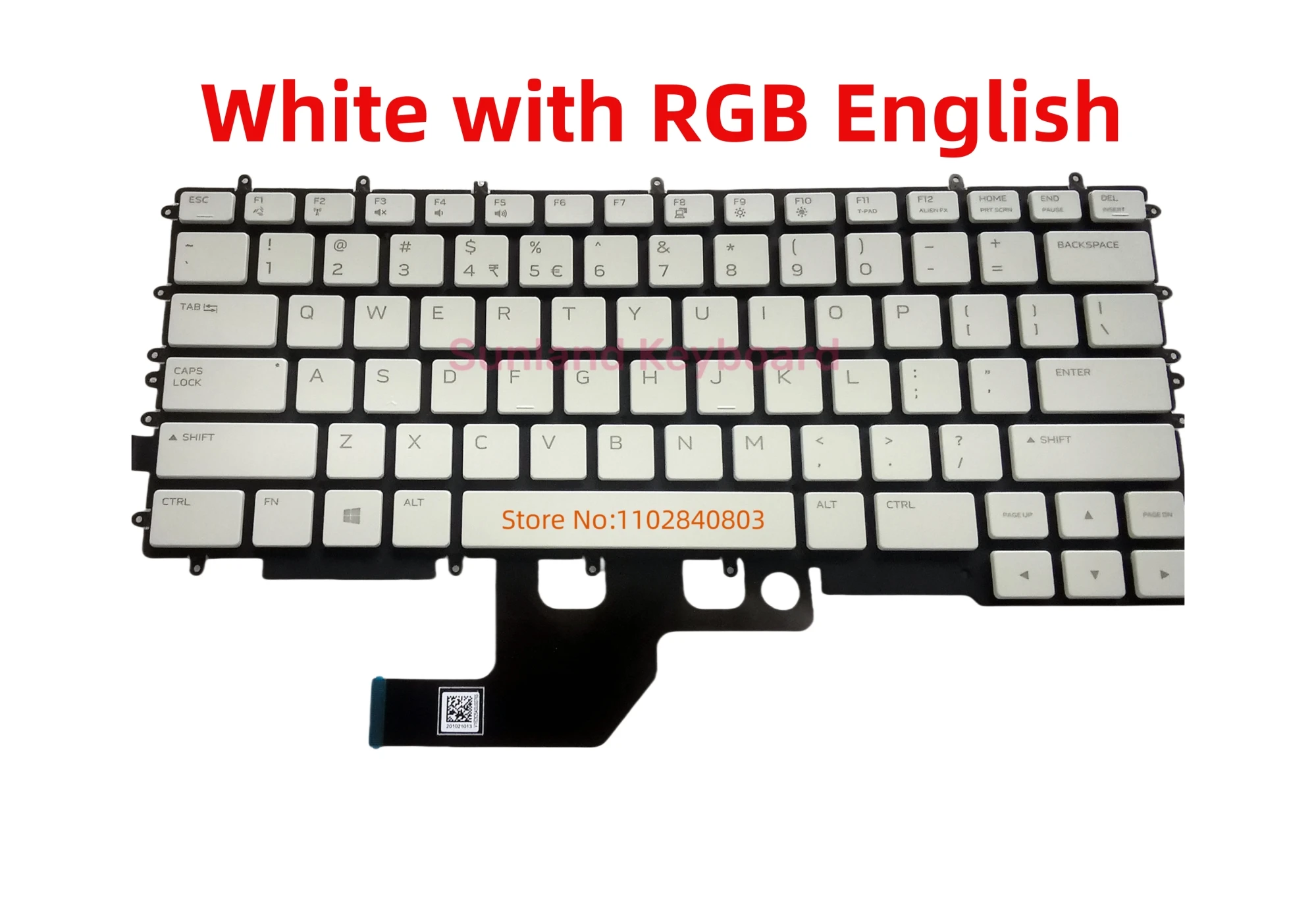 100% 새 미국산 델 G7 7500 0YFK2V 0P73J8 G7 15 7500 V192825CS1 0YFK2V V192825AS1 012PWN 012PWM 백라이트 키보드