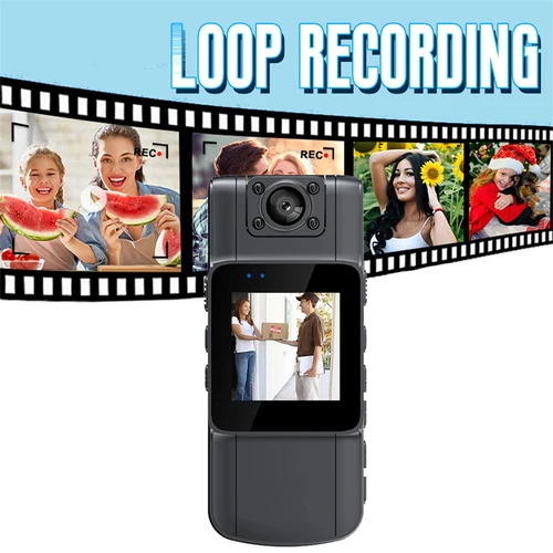 풀 1080P HD 미니 카메라, 1000mAh 캠코더, 신체 착용 경찰 캠, 소형 180 ° 회전 자전거 카메라, 스포츠 DV 자동차 DVR 3