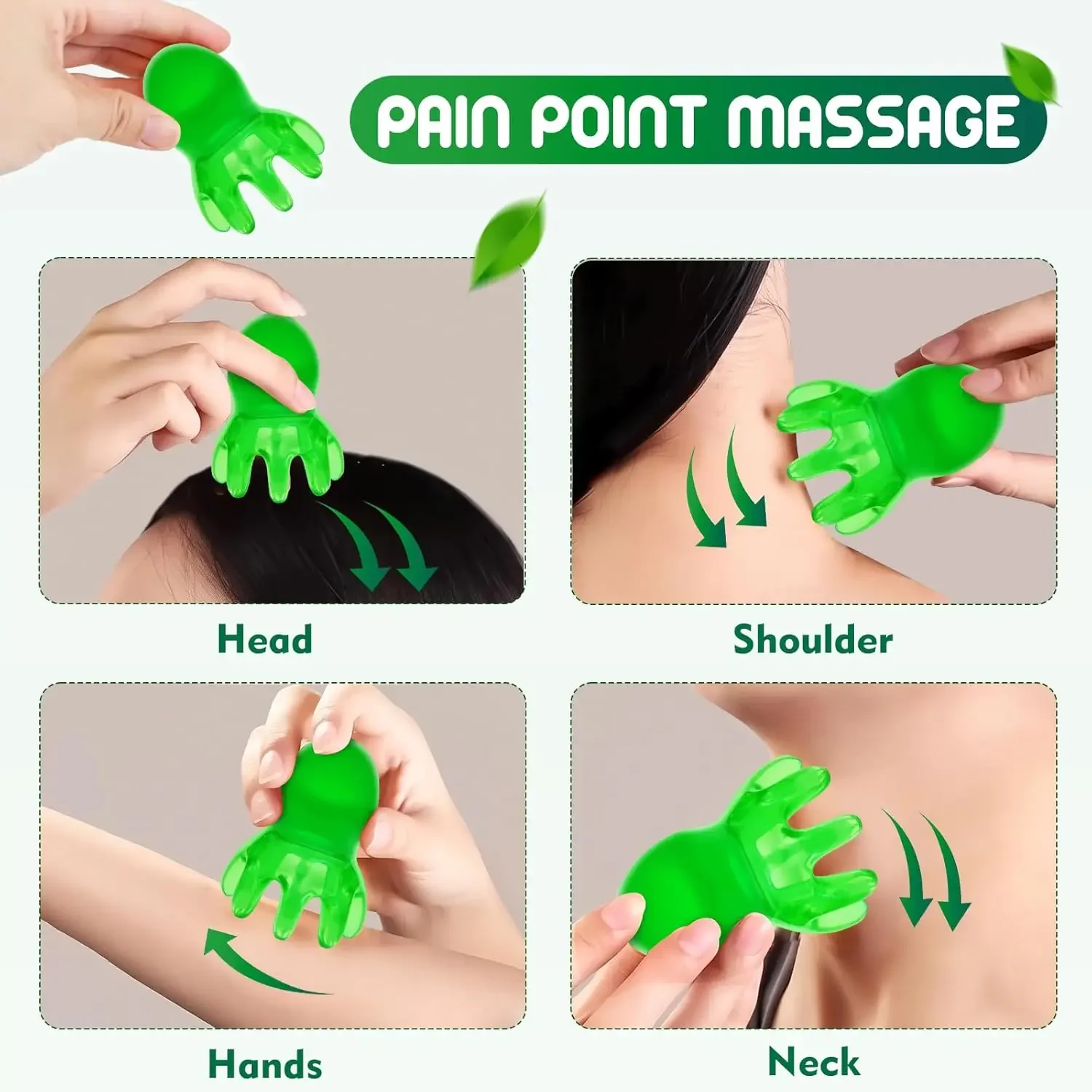 Octopus-Shaped Head Scratcher Head Spa Tools for Deep Relaxation Gua Sha Tools for Acupressure Scalp Massage Tools