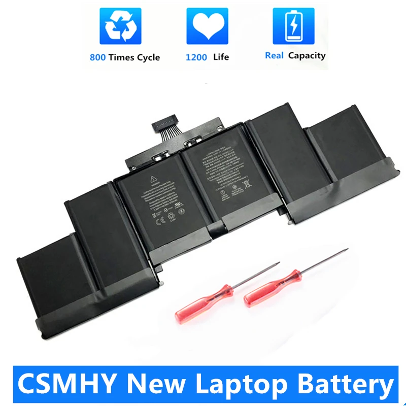 Csmhy New  A1618 Battery For Apple Macbook Pro 15" Retina A1398 2015 Year 020-00079 Mjlq2Ll/A Mjlt2Ll/A With Tools11.36V 99.5