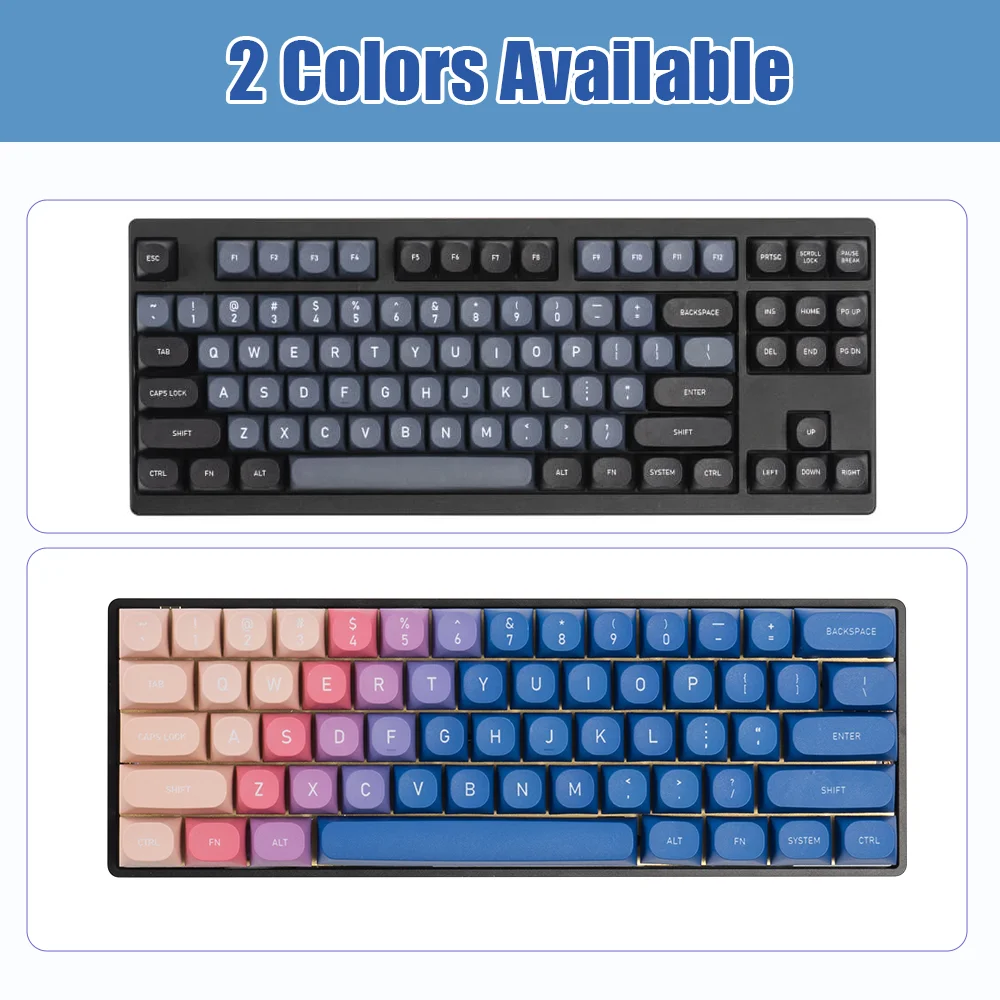 Keycaps de Teclado Mecânico Gradiente Keycaps Pbt 141 Teclas Rainbow Keycaps ma Perfil Gravação a Laser Tingido Keycaps - Imagem 6